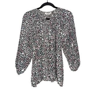 Tucker The Classic Blouse All Over Butterfly in Double Georgette Silk Top